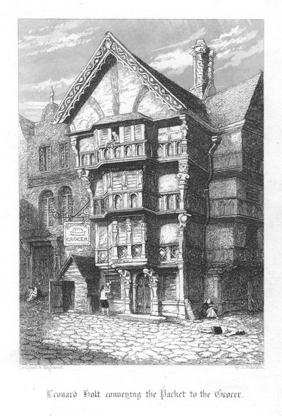 Scene from Old St Pauls by William Harrison Ainsworth by John Franklin