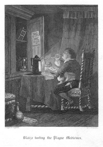 Scene from Old St Pauls by William Harrison Ainsworth by John Franklin