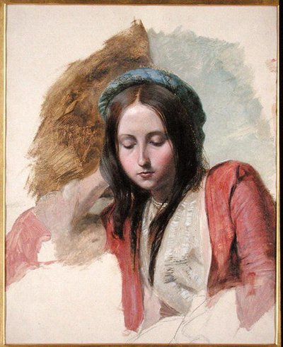 Study of a Woman by John Frederick (attr.to) Lewis