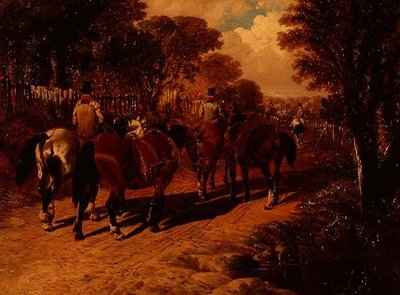 Coach Horses and Grooms on a Path by John Frederick Herring Jnr