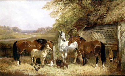 Farm Animals in a Landscape by John Frederick Herring Jnr