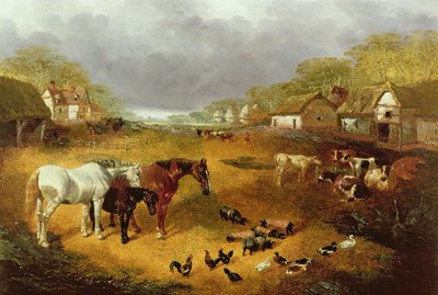 A Farmyard in Spring by John Frederick Herring Senior