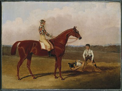 Barefoot, the Racehorse, with a Jockey and a Groom by John Frederick Herring Senior
