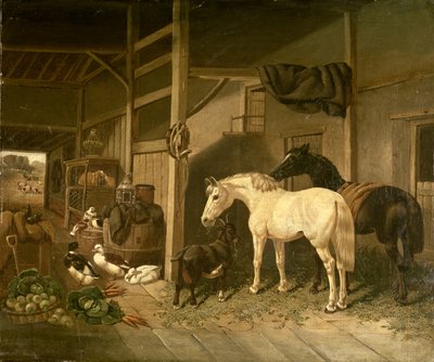 Stable Interior by John Frederick Herring Senior