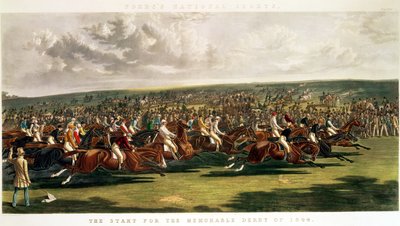 The Start of the Memorable Derby of 1844, engraved by Charles Hunt by John Frederick Herring Senior