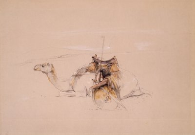 A Bisharin Arab by His Camel by John Frederick Lewis