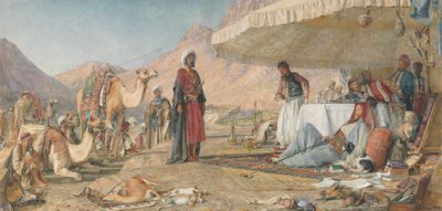 A Frank Encampment in the Desert of Mount Sinai. 1842 - The Convent of St. Catherine in the Distance by John Frederick Lewis