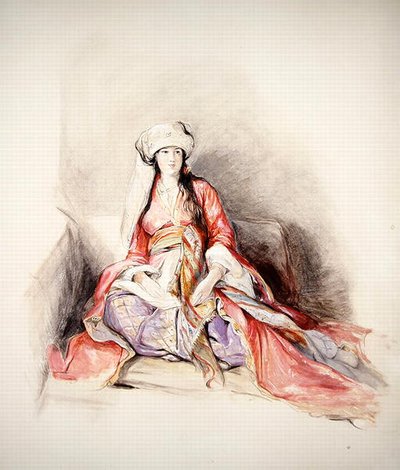 A Levantine Lady in Turkish Dress, Constantinople by John Frederick Lewis