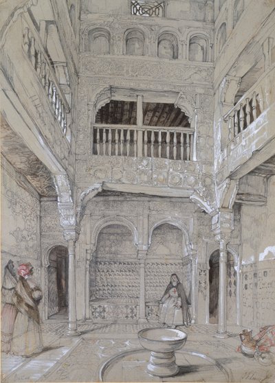 Entrance to the Baths at the Alhambra by John Frederick Lewis