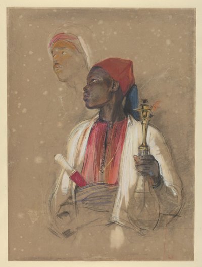 Study for "The Pipe Bearer" by John Frederick Lewis
