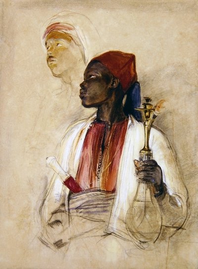 Study for the Pipe Bearer, c.1856 by John Frederick Lewis