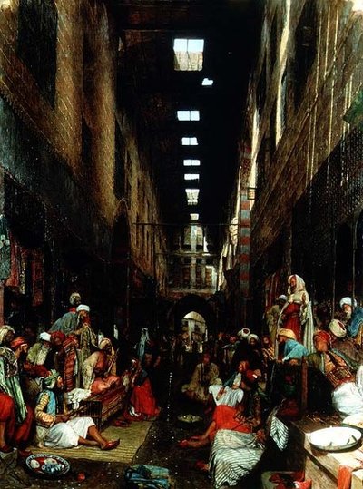 The Bezestein Bazaar of El Khan Khallil, Cairo by John Frederick Lewis