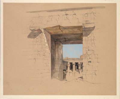 The Temple of Edfu: The Door of the Pylon by John Frederick Lewis