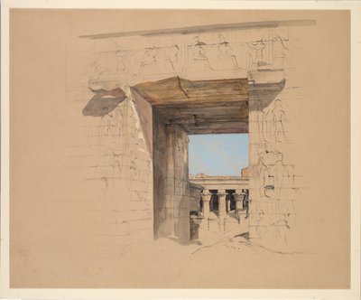 The Temple of Edfu: The Door of the Pylon by John Frederick Lewis