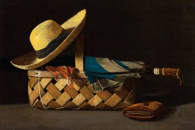 Market Basket, Hat and Umbrella by John Frederick Peto by John Frederick Peto
