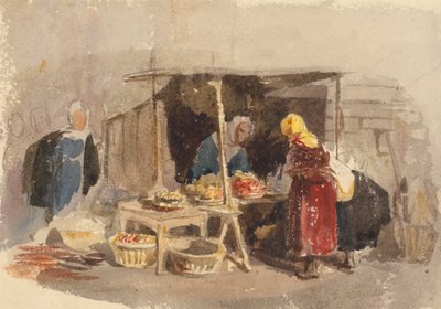 A Fruit Stall in a Market by John Frederick Tayler