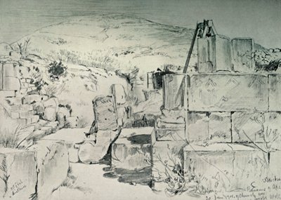Apse of the Fourth Century Church Over Jacobs Well at Shechum Nablus, 1902 by John Fulleylove