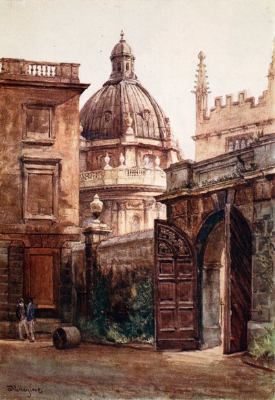 Entrance Gateway of Hertford College and the Radcliffe Library by John Fulleylove
