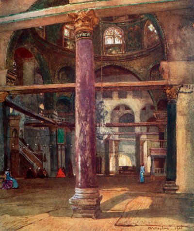 Interior of the Mosque of El Aksa from the South-East by John Fulleylove