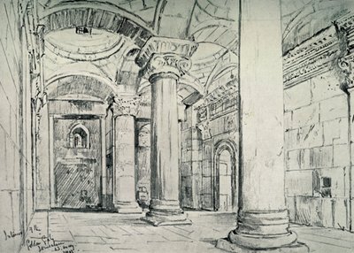 Jerusalem - The Interior of the Golden or Beautiful Gate by John Fulleylove