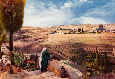 Jerusalem from the Mount of Olives where Christ wept over the City, 1902 by John Fulleylove