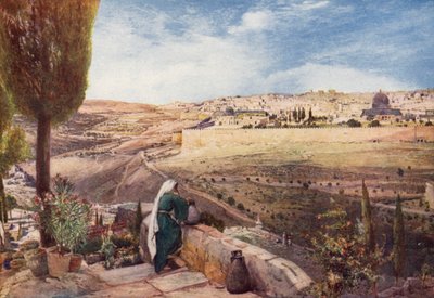 Jerusalem, from the Traditional Spot on the Mount of Olives where Christ Wept over the City by John Fulleylove