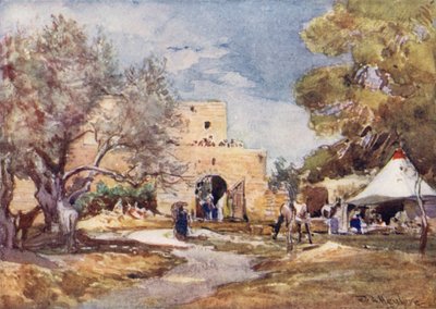 Mediaeval Building outside the North Wall of Jerusalem by John Fulleylove