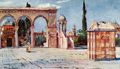 Summer Pulpit from South Porch of Dome of the Rock by John Fulleylove