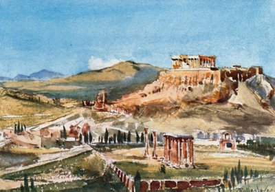 The Acropolis and the Temple of Olympian Zeus from the Hill Ardettos by John Fulleylove