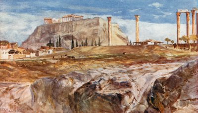 The Acropolis with Kallirrhoe in the Foreground by John Fulleylove