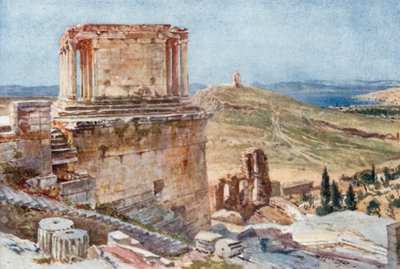The Bastion and Temple of Wingless Victory viewed from the Ascent to the Propylaea by John Fulleylove