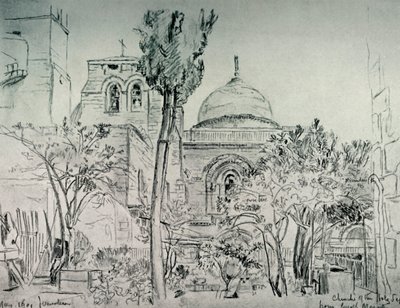 The Church of the Holy Sepulchre from the Garden of the Greek Monastery, 1902 by John Fulleylove