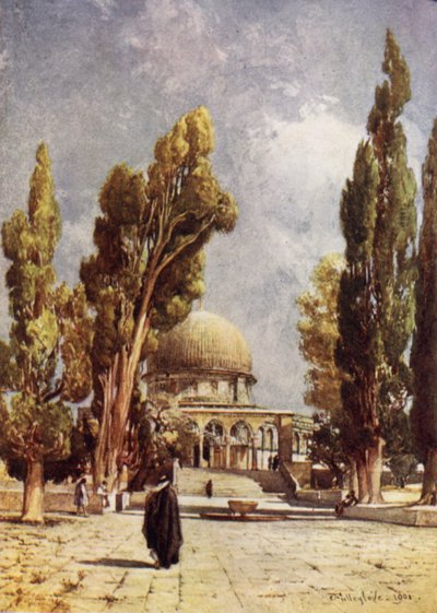 The Dome of the Rock (Mosque of Omar) as seen from the Porch on the North Side of the Mosque of El Aksa by John Fulleylove
