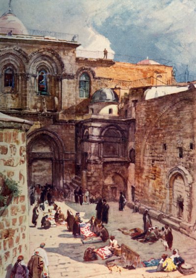 The Forecourt of the Church of the Holy Sepulchre, 1902 by John Fulleylove