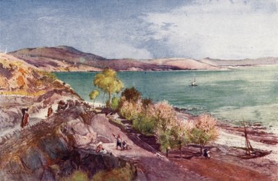 The Lake of Galilee, looking North from Tiberias by John Fulleylove
