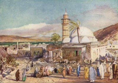 The Mosque at Tiberias and the Lake of Galilee by John Fulleylove