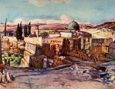 The Mosque of El Aksa from Inside the South Wall of Jerusalem by John Fulleylove