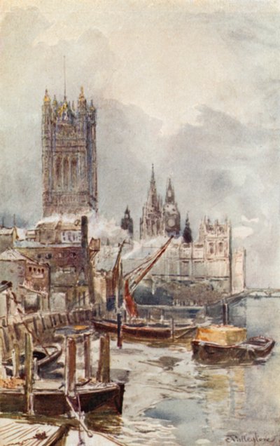 The New Houses of Parliament, from the River by John Fulleylove