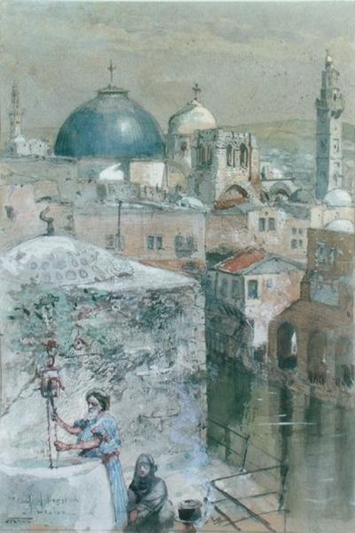 The Pool of Hezekiah in the Morning Light by John Fulleylove