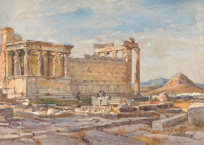 The Southern Side of the Erectheum, with the Foundation of the Earlier Temple of Athena Polias by John Fulleylove
