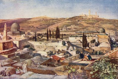 The Temple Area and the Mount of Olives, from Mount Zion by John Fulleylove