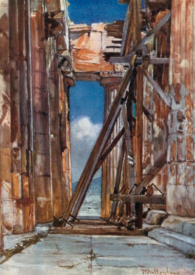 The Western Portico of the Parthenon from the South by John Fulleylove