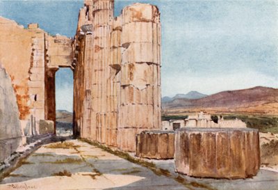 Vista of the Northern Peristyle of the Parthenon Looking Westward by John Fulleylove