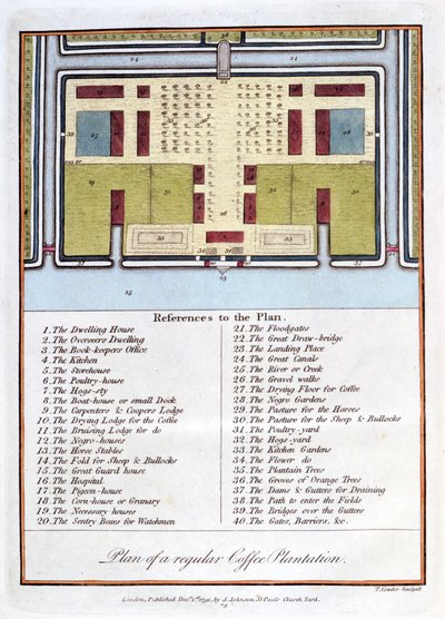 Plan of a Regular Coffee Plantation, 1813 by John Gabriel Stedman