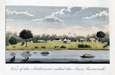 View of the Settlement Called the Jews Savannah, 1813 by John Gabriel Stedman
