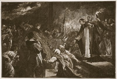 Cardinal Wolsey at Leicester Abbey, illustration from 