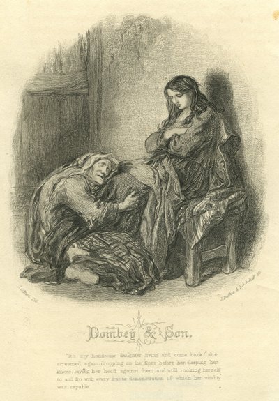 Dombey and Son: Alice Brown and Her Mother by John Gilbert