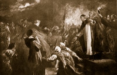 The Arrival of Cardinal Wolsey at Leicester Abbey, 1530, Illustration from Hutchinson