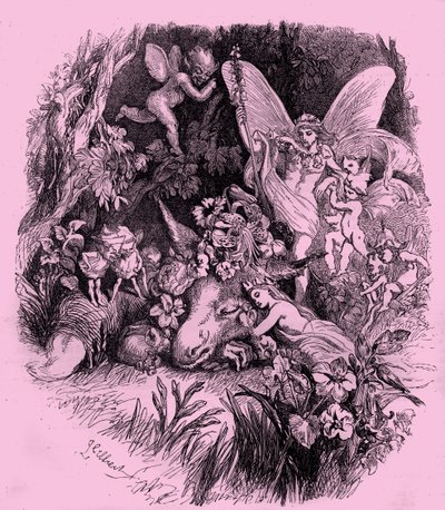 Titania and Bottom in A Midsummer Night