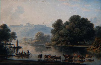 A View of Windsor Castle from the Thames by John Glover
